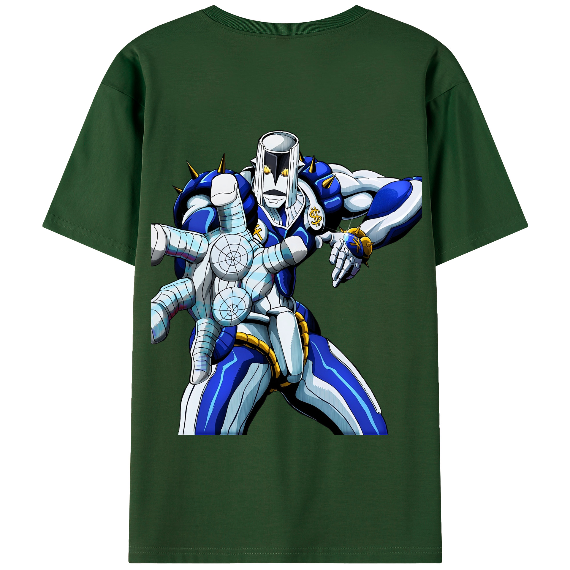（画像用） ジョジョの奇妙な冒険 虹村億泰 にじむら おくやす JoJo's Bizarre Adventure Nijimura Okuyasu 綿100％半袖Tシャツ（背面プリント）